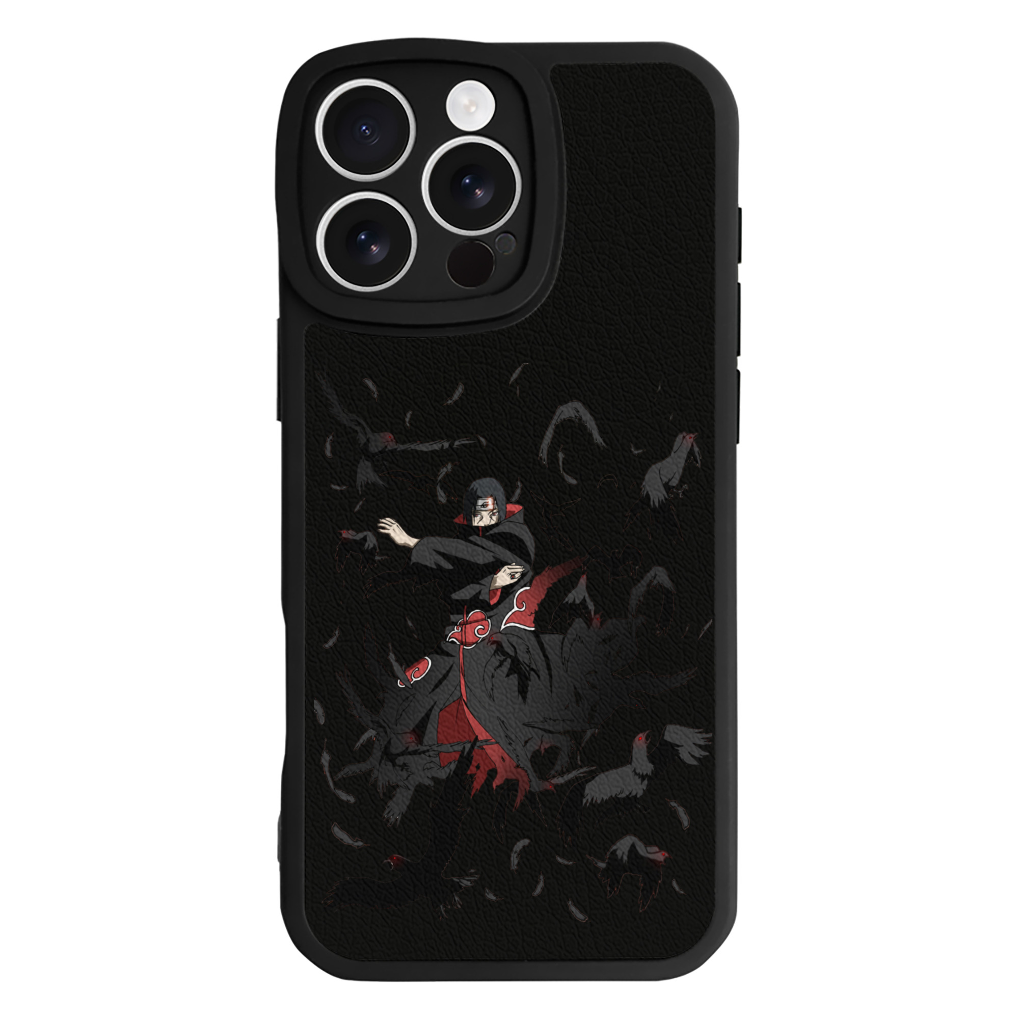 （画像用） NARUTO -ナルト- うちは イタチ Uchiha Itachi 【iPhone 16シリーズ対応】シリコンスマホケース（レザー調） 材質：シリコン